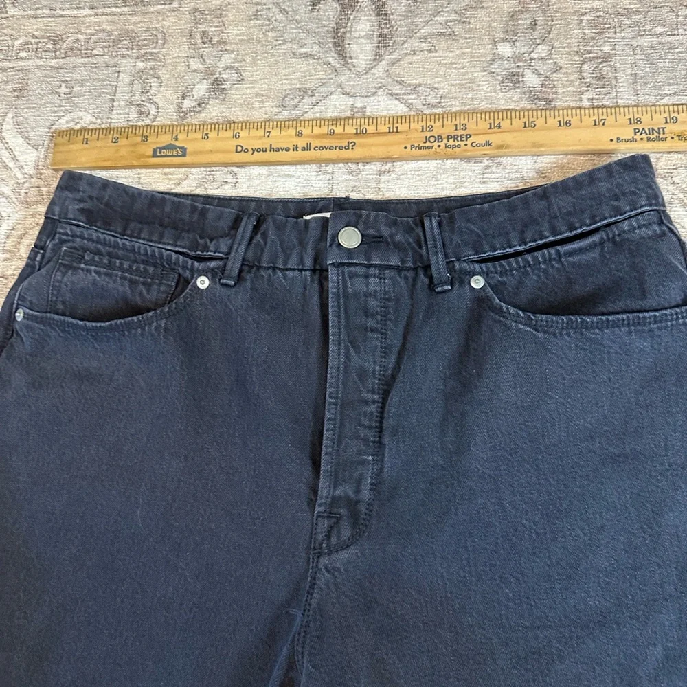 Good American Good Boy Black Jeans With Slit Waistband - Picture 9 of 12